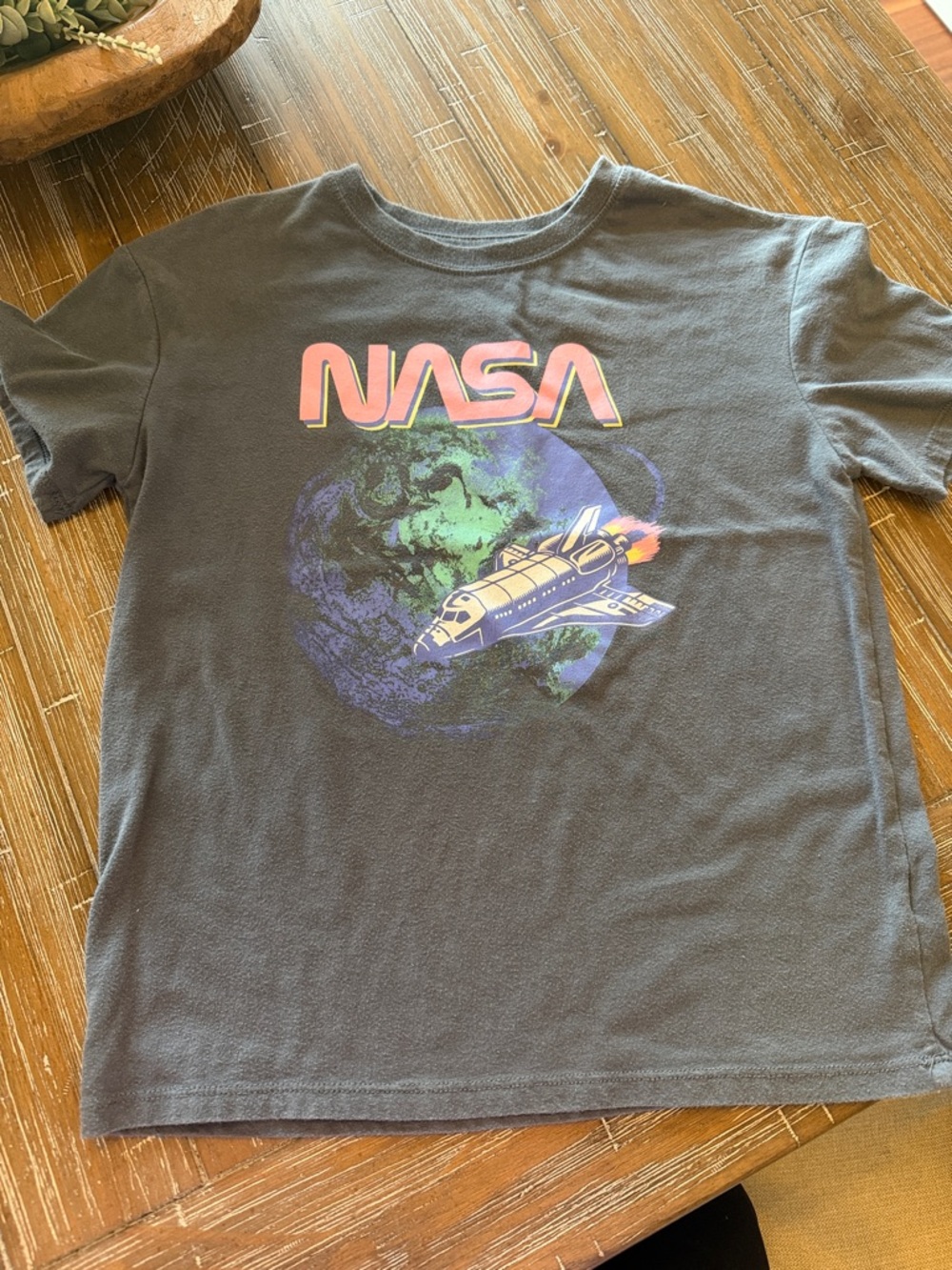 NASA Graphic Tee - Black with Neon Logo
